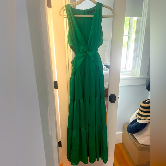 Lauren Ralph Lauren - Satin Cutout Gown - Picture 2 of 4